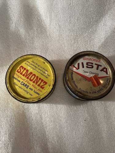2 Vintage VISTA/SIMONIZ Autowachs/Tiefenreinigung, USA 60ER JAHRE Auto Erinnerungsstücke - Bild 4 von 18