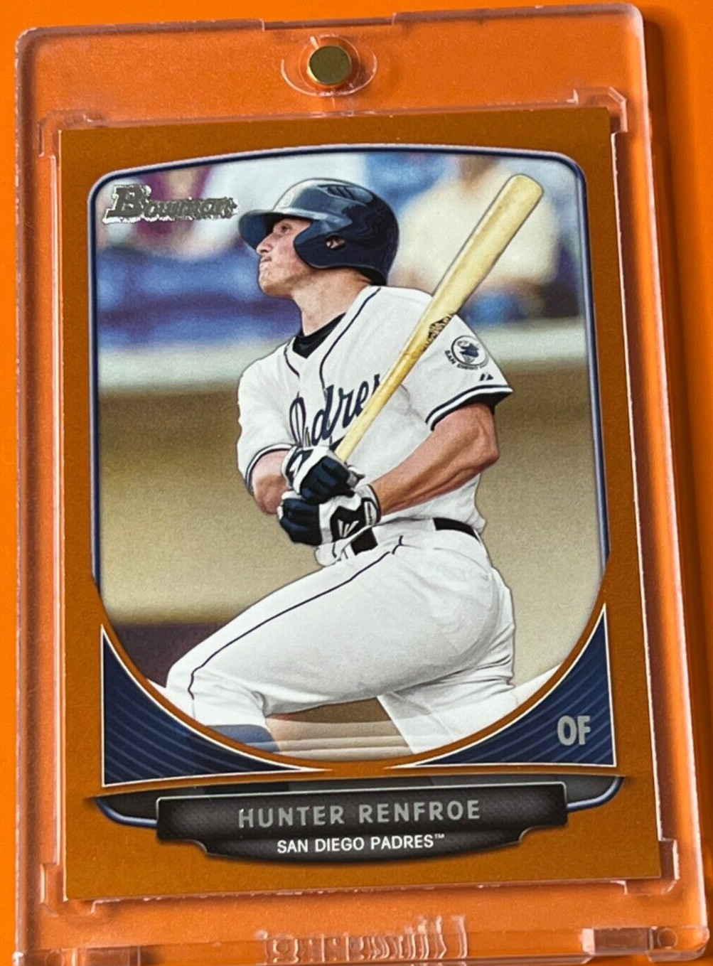2013 BOWMAN DRAFT - ORANGE BORDER - HUNTER RENFROE (RC) #BDPP16  Serial #167/250