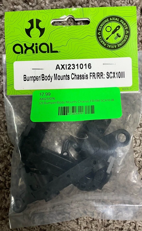 Axial SCX10 III AXI231016 Bumper/Body Mounts F/R & AXI232060 Steering Knuckle - Image 2 of 4
