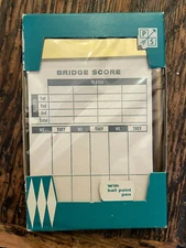 Vintage Park Sherman Bridge Score Pad and Pen Set #1448 New Old Stock PROP