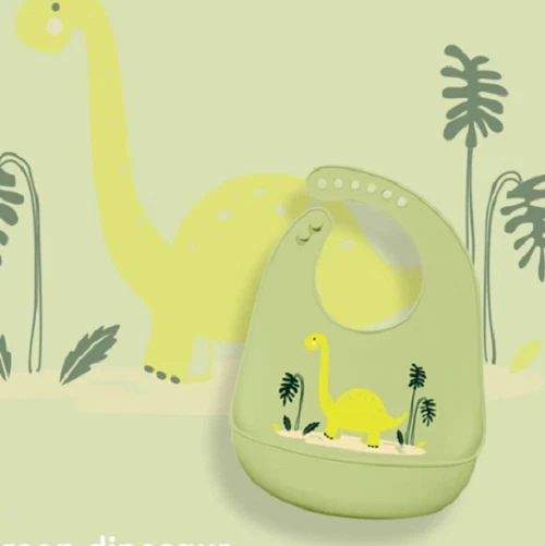 Babero Silicona para Bebé Niño o Niña, Impermeable, Estampado Animal Foto 4 de 4