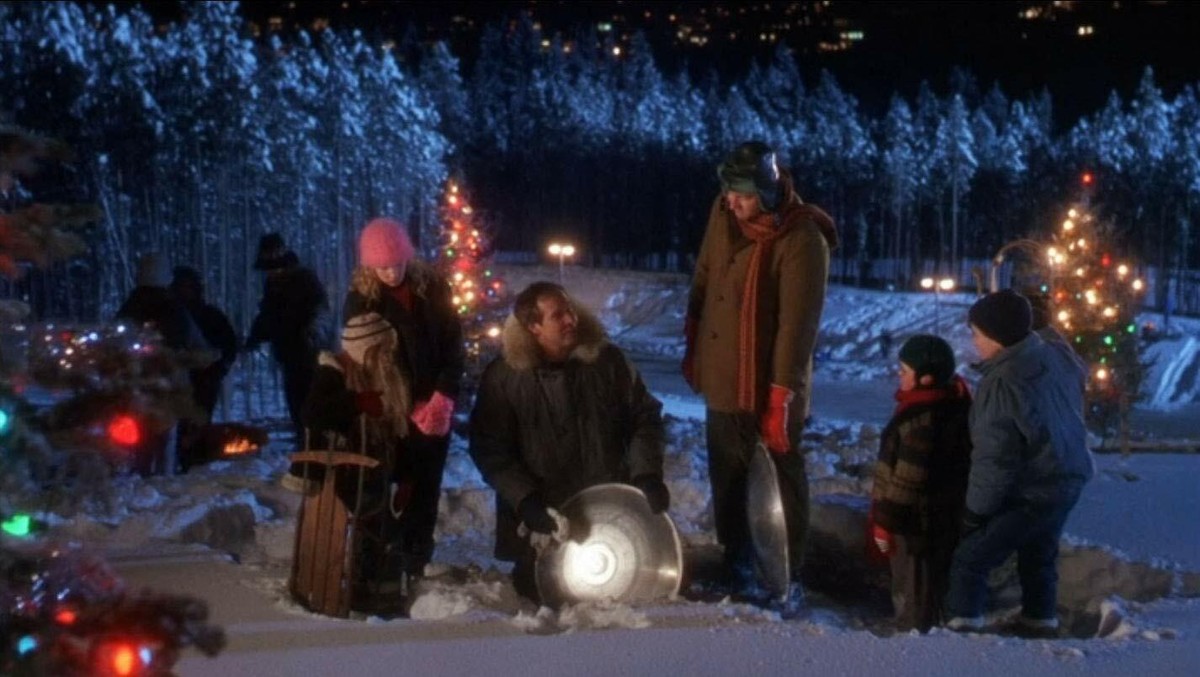 Christmas Vacation Metal Sled Gag Gift Funny Xmas Present Round