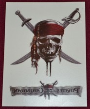 LOT OF 50 DISNEY PIRATES THE CARIBBEAN SKULL TEMPORARY TATTOO TATTOOS STICKERS