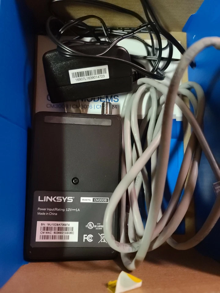 Linksys 8 x 4 Cable Modem Model No. CM3008 Docsis 3.0 - Image 3 of 4
