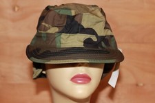 USGI BDU Woodland Camo Hat Cap Sz 7 Ear Flaps NWT 80/20 Cotton Nylon SEKRI NWT