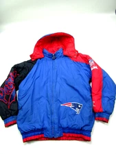 VTG New England Patriots Winter Jacket Youth XL 18-20 Logo Athletic Pro Line NFL