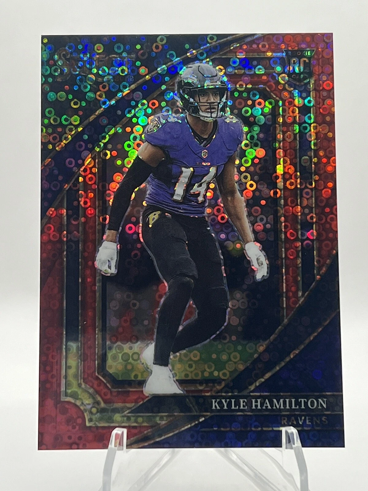 2022 Panini Select Suite Level Disco Prizm Kyle Hamilton Rookie #9/49 No.336