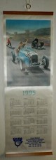 Superbe ancien calendrier de 1995 sur thème d'automobile