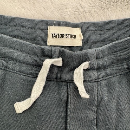 Taylor Stitch Joggers Sweatpants Mens Large Gray Blue Waffle Knit Apres Tapered - Picture 5 of 10