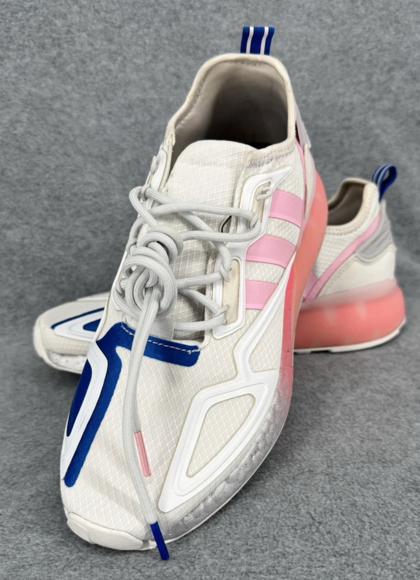 Adidas ZX 2K Boost White Pink Blue W for sale | eBay
