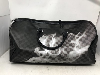 Sprayground Limited Edition Duffle Bag Smoke Checkered Travel Luggage 