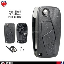 Replacement For Fiat Panda Idea Punto Stilo Ducato Flip Key Fob Case + Blade UK