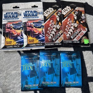2 Wizkids STAR WARS Pocketmodel TCG THE CLONE WARS, 2 Young Jedi, 3 Order 66 Lot