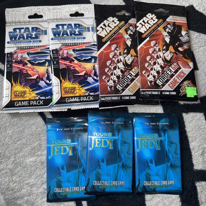 2 Wizkids STAR WARS Pocketmodel TCG THE CLONE WARS, 2 Young Jedi, 3 Order 66 Lot