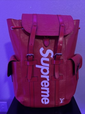 Supreme Louis Vuitton 17AW LV Christopher Backpack Epi Leather Men Used 470e569f