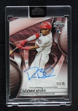 2025 Topps Chrome Black Rose Gold Wave Refractor /15 Darren Baker Auto 04qn