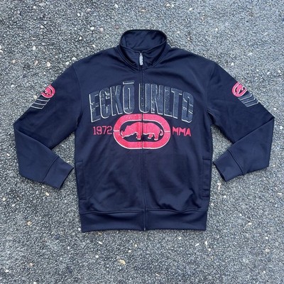 Ecko Unltd MMA Full Zip Sweatshirt All Over Print Jacket Mens Size L