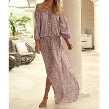 Melissa Odabash Dress S M L Swim Coverup Paisley Resort Beach Purple Cover Up