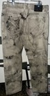 AKOO Men’s Gray/Black Acid Wash Denim Jeans Slim Straight 5-Pocket Button — photo 4