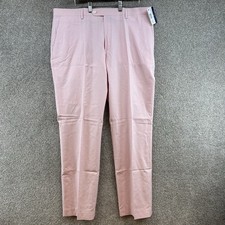 NWT Tommy Hilfiger TH Flex Dress Pants Size 40x32 Light Pink Stretch Flat Front