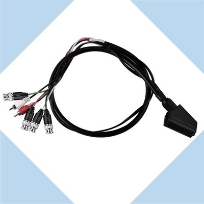 1x Female RGB SCART to 4 BNC + Audio Cable For Saturn,Super Nint-endo,Neo-Geo