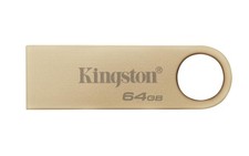 Kingston DataTraveler SE9 Gen 3- 64GB - 220MB/s read- Metal - USB 3.2 Gen 1 -Gol