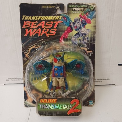 Hasbro Transformers Beast Wars Transmetals 2 Deluxe Prowl Owl on Card