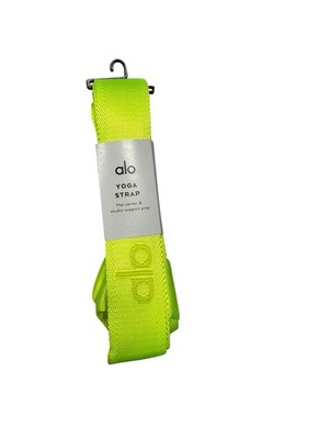 ALO Yoga Strap Highlighter Yellow Mat Carrier & Studio Support Prop NEW FreeShip