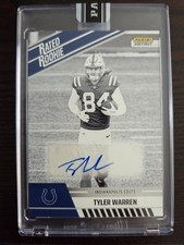 Tyler Warren 2025 Panini Instant Black & White 1/1 Auto Rated Rookie Card RC