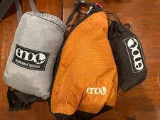 2 ENO Hammock BUNDLE: 1 DoubleNest & 1 SingleNest with Rust Possum Pocket Sling 