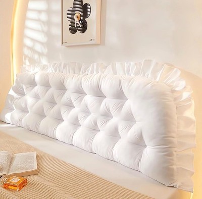LQdpdd Pillow Backrest Cushion Bed Rest Headboard Bolster Dorm Support 90x50cm