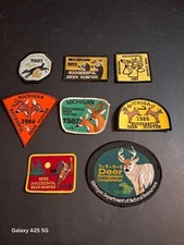 1981 - 1999 MICHIGAN SUCCESSFUL DNR DEER HUNTING PATCHES SET OF 8