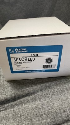 NEW System Sensor SPS CRL Ceiling Speaker Strobe Indoor Red SPSCRL
