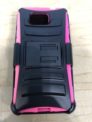 Samsung Galaxy Alpha SM-G850 Hybrid Case w/Kickstand & Clip - Pink