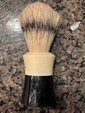 Vintage Ever-Ready Sterilized Shaving Brush 100T Ivory/ Black Handle Made in USA