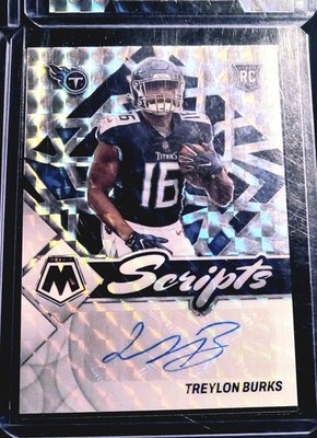 Panini Treylon Burks Rookie Auto NFL Trading Card Lot Prizm Mosaic Select Score