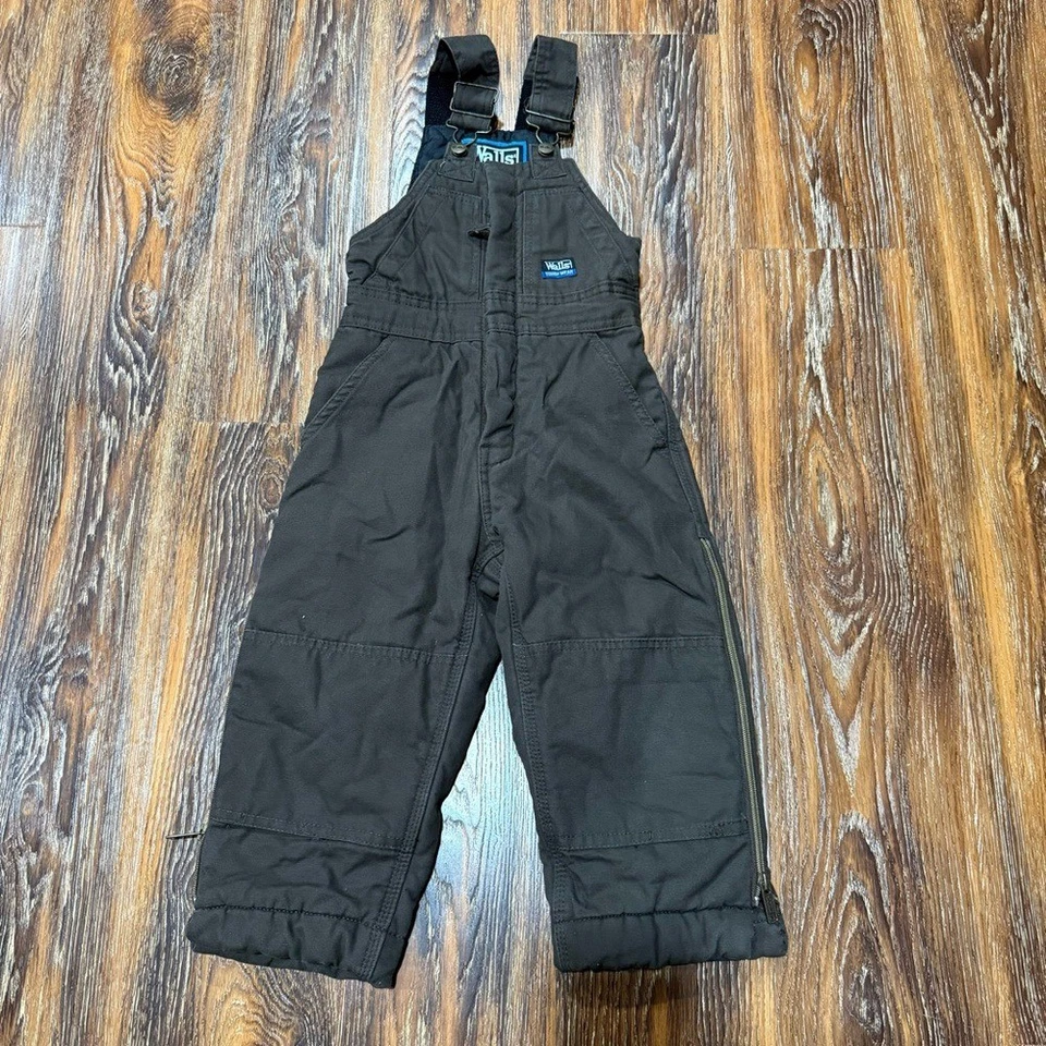 Walls Size 4 / 5 Kids Brown Bibs Insulated Overalls Snow Winter Tough Wear Boys - Image 2 of 3