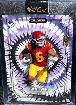 Makai Lemon True 1/1 USC Trojans Football PRC Case Hit Tie Dye True One Of One