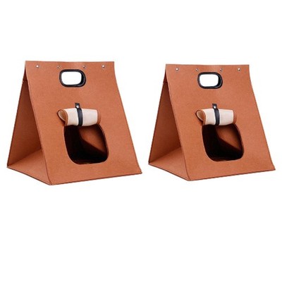 Cat Bed Cave with Handle Cat Hut Tent Foldable Cat House for Winter Indoor