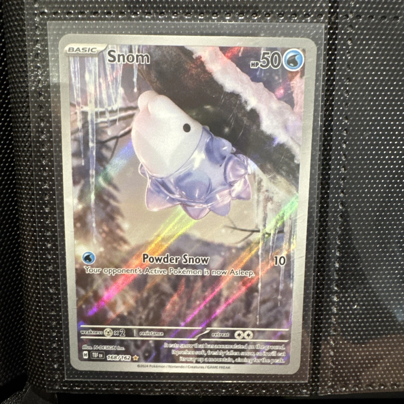 Snom 168/162 Illustration Rare Full Art Temporal Forces NM Cute Pokemon Card TCG