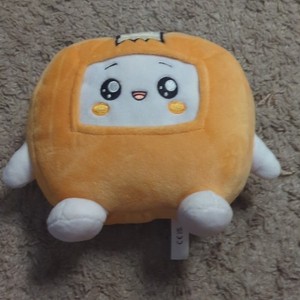 LankyBox Boxy Plush Stuffed Animal Toy, Orange & White, Animation Theme