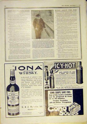 Original alter Vintage Druck Hatherell Erinnerungen Portrait Iona Scotch 1918 20.