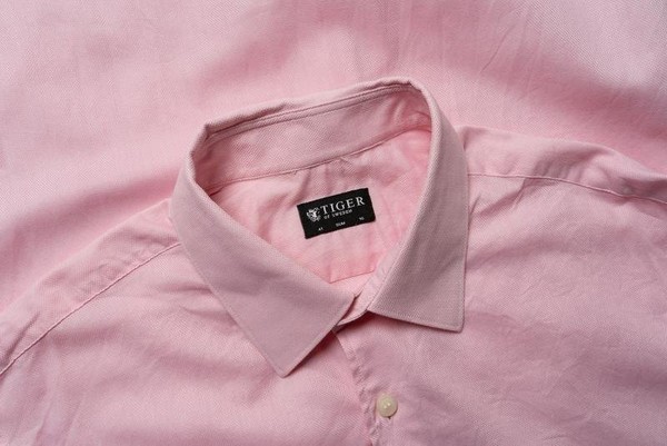 Men Tiger Of Sweden Shirt Pink Cotton 38 / M / 46