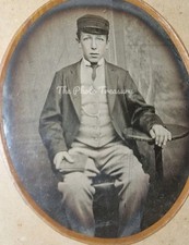 WONDERFUL FRAMED AMBROTYPE SMART BOY HOLDING BOOK CHESTERFIELD ILKESTON ALFRETON