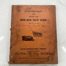 Wayne 450 Motor Pick-Up Sweeper Parts Manual