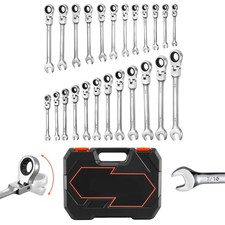 Uimoso 24-Piece Flex-Head Ratcheting Combination Wrench Set - SAE  Metric
