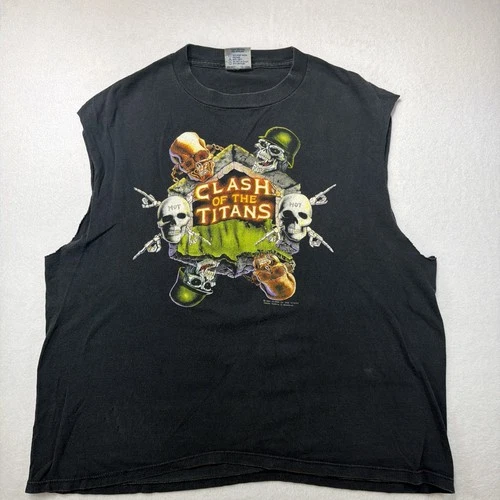 Clash of the Titans Tour T-Shirt XL Slayer Megadeth 1990s vintage concert t-shirt, vintage, size XL, single stitch, B+ condition