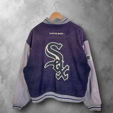 Navy Blue Vintage Campri Teamline Chicago White Sox MLB Bomber Jacket Men's M