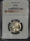 1967 Washington Quarter SMS, NGC MS68