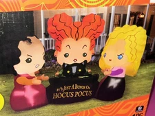 New 5.5 DISNEY SANDERSON SISTERS HOCUS POCUS HALLOWEEN AIRBLOWN INFLATABLE GEMMY